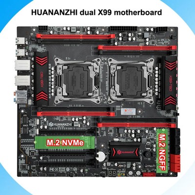 X99-T8D Dual Xeon CPU Socket Motherboard Supports LGA2011-3 8*DDR3 2*M.2 NVMe 
