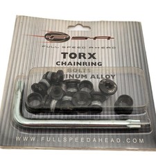 FSA Torx T-30 Alloy Bicycle Chainring Nut / Bolt Set / Kit Alloy BLACK