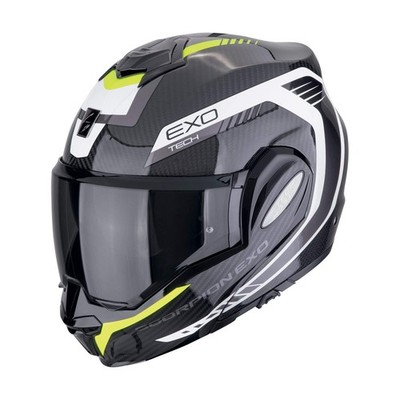 Scorpion Exo-Tech Evo Carbon Cosy Klapphelm schwarz-neongelb