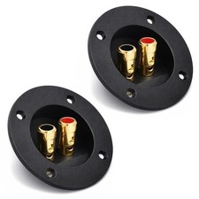 2 PCS Black Subwoofer Box Terminal Cup 3 Inch Sub Box Terminals round 2-Way Subw