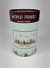 World Travel 500 Piece Puzzle Skyline Cities Landmarks Makes Poster 19 x 13