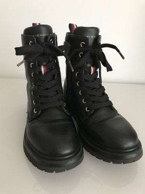 TOMMY HILFIGER Schnürstiefelette Boots Gr 32 EU schwarz