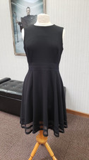 Calvin Klein Black Little Black Dress LBD Size 10 Classic Sleeveless Midi