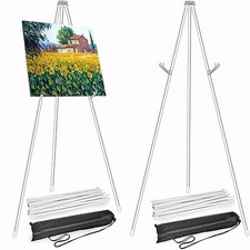 2 Pack Easels for Signs, 63 Inch Easel for Displaying Picture, Easel White