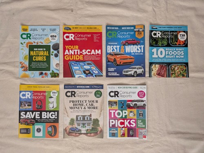 #ad Consumer Reports Magazine 2025 Lot 7 Issues Full Year VG Auto amp; Top Picks $19.95
