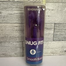 Magnavox Snug Fit, Handsfree Purple Ear Buds with Microphone