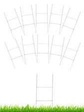 10 Pack H Frame Wire Stakes for Yard Signs,18'' x 7'' Yard Sign Stakes Metal ...