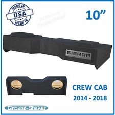 Gmc Sierra Crew-Cab 2014-2018 10" Dual Sub Box Sealed 10" Subwoofer Enclosure