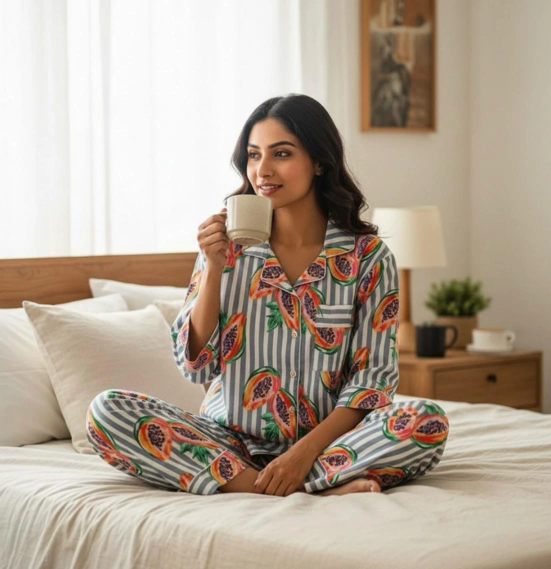 Comfortable Cotton PJ Set Hand Block Floral Nightwear Cozy Sleepwear for Women!!
Opens in a new wind