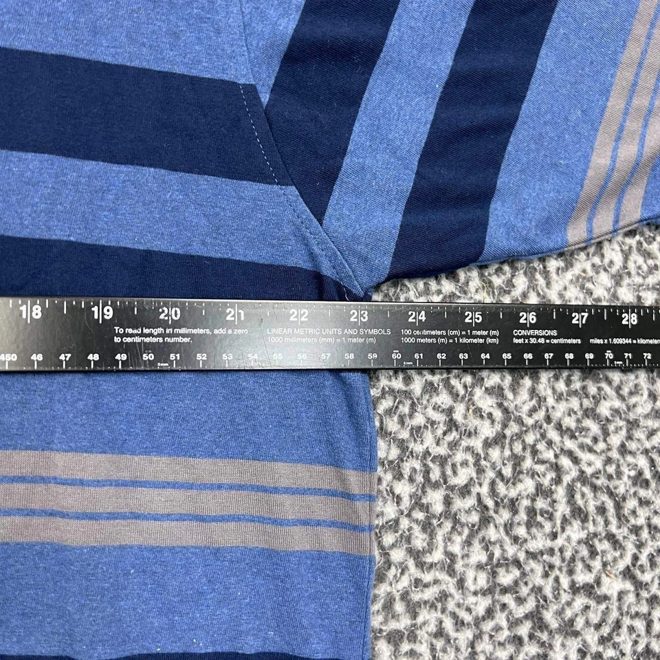Polo Independent Hombre Extra Grande Azul Rayas Manga Corta Cuello XL Foto 4 de 4