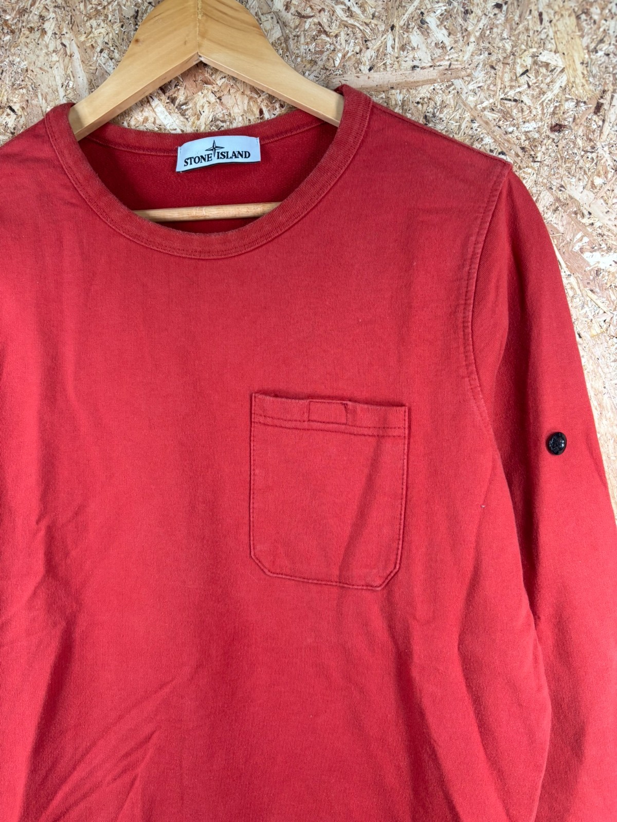 Stone Island Sweatshirt Men's Size Small Burnt Orange Red Pocket Crew No Badge thumbnail 4