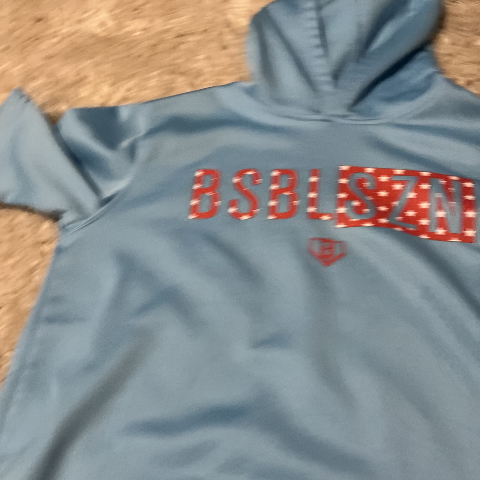 Baseball Lifestyle 101 BSBLSZN Youth Hoodie Blue Pink Short Sleeve