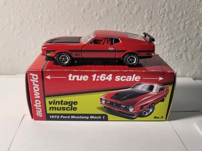 2018 Auto World Vintage Muscle No. 3 1972 Ford Mustang Mach 1, Red 1 of 2500