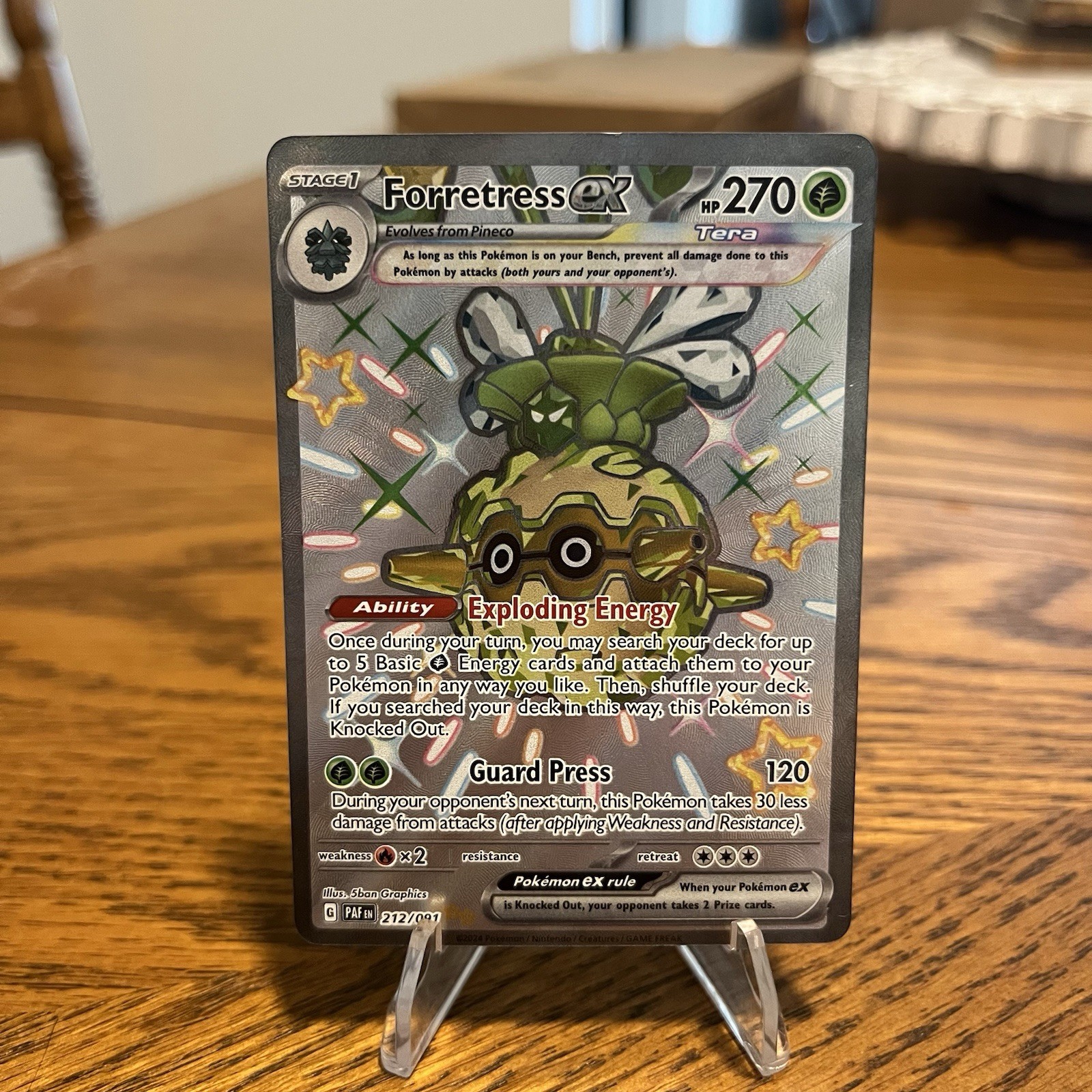 Pokemon Forretress ex 212/091 SV: Paldean Fates Holo