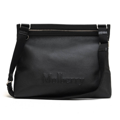pre -owned MULBERRY Shoulder Bag Mulberry Cowhide Leather Crossbody Black 