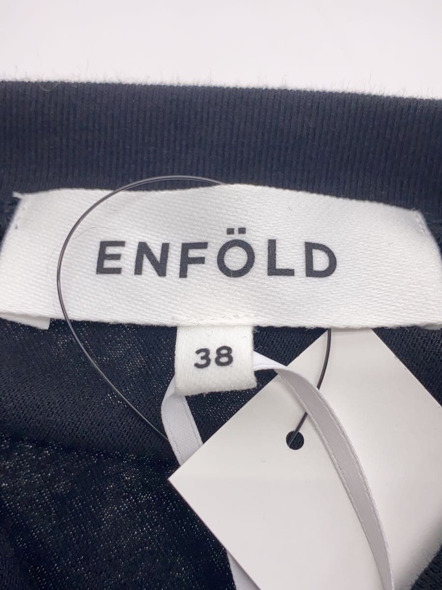 ENFOLD◆24ss/DECORATIVE WAVE T-SHIRT/38/コットン/BLK/300HS580-2290 7765400000058036-01w.jpg