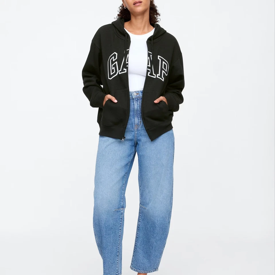Relaxed Gap Logo Zip Hoodie for Women - Image 2 of 4