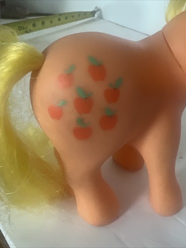 My Little Pony Applejack Collector Pose Yellow Hair Vintage G1 1983 Hong Kong - Bild 2 von 12