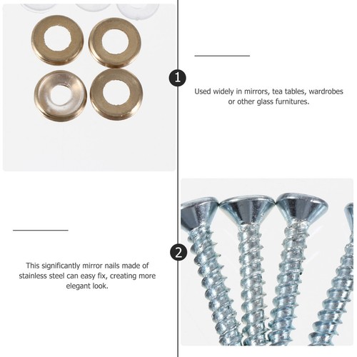 24Pcs Stainless Steel Decorative Screws Mirror Nails for Table and Wardrobe - Zdjęcie 7 z 12