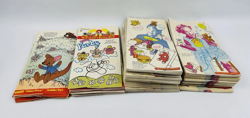 Lote De 94 Bolsas Happy Meal Mcdonald’s Vintage Años 90 - Furby, Beanie Babies, Pooh Foto 2 de 4