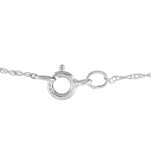 LB Exclusive 14K White Gold 0.13ct Diamond and Garnet Pendant Necklace PD4-15... - Picture 3 of 4