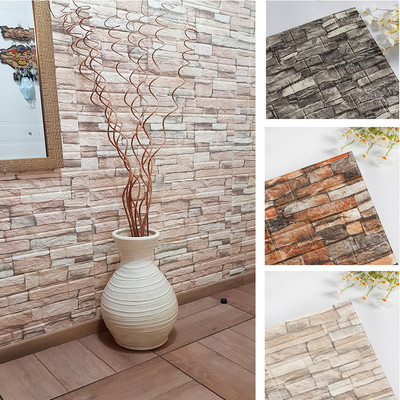 10x 3D Foam Brick Wall Sticker Self Adhesive Wallpaper Panel DIY Decal Home Chic