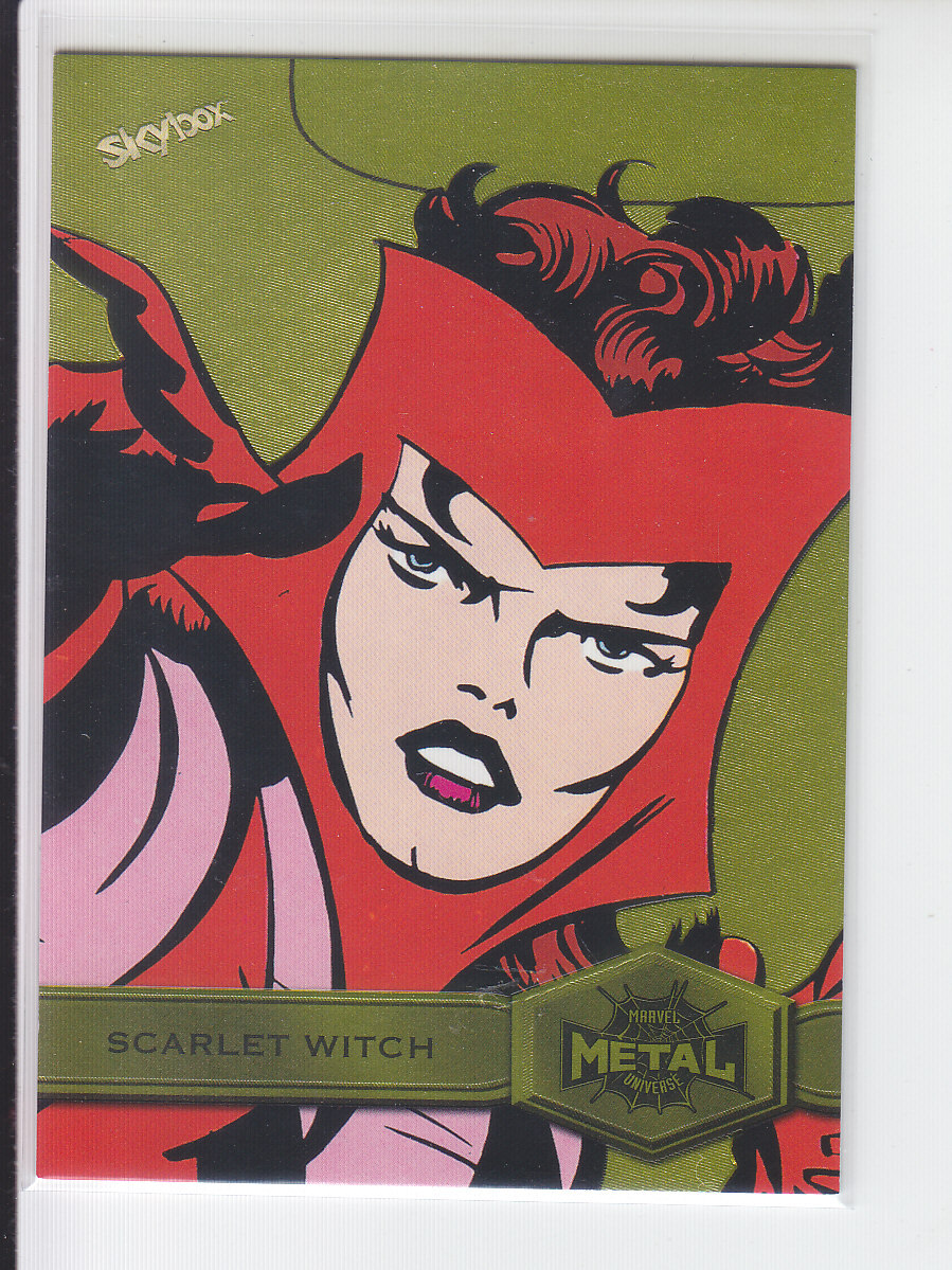 2022 SkyBox Metal Universe Spider-Man Scarlet Witch Yellow Light FX #172 2021