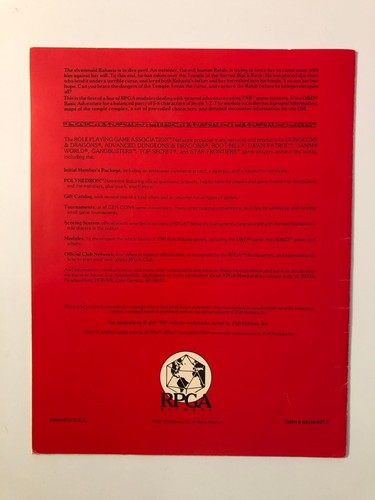 TSR6064 RPGA1 Rahasia Dungeons & Dragons Adventure Module - Picture 2 of 13