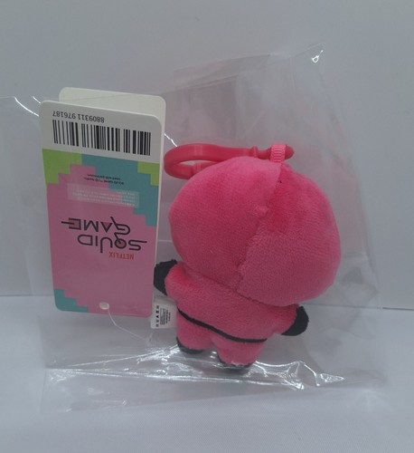 Squid Game Season 2 Keyring Plush 8cm Pink Soldier Figure - Keychain Dolls - Picture 5 of 6