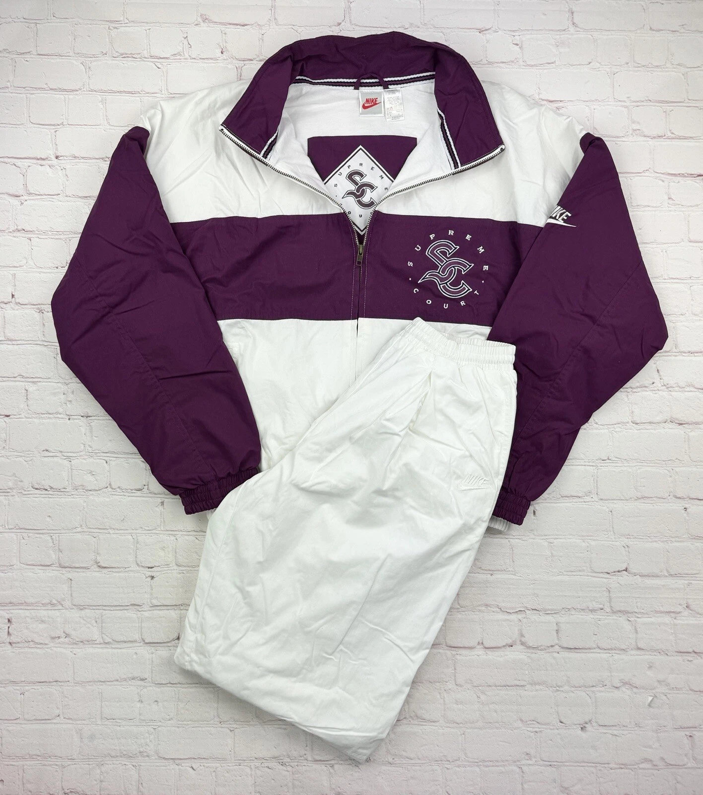 NEUF Rare Vintage Années 90 Nike Supreme Court Veste & Pantalon Tennis Agassi
