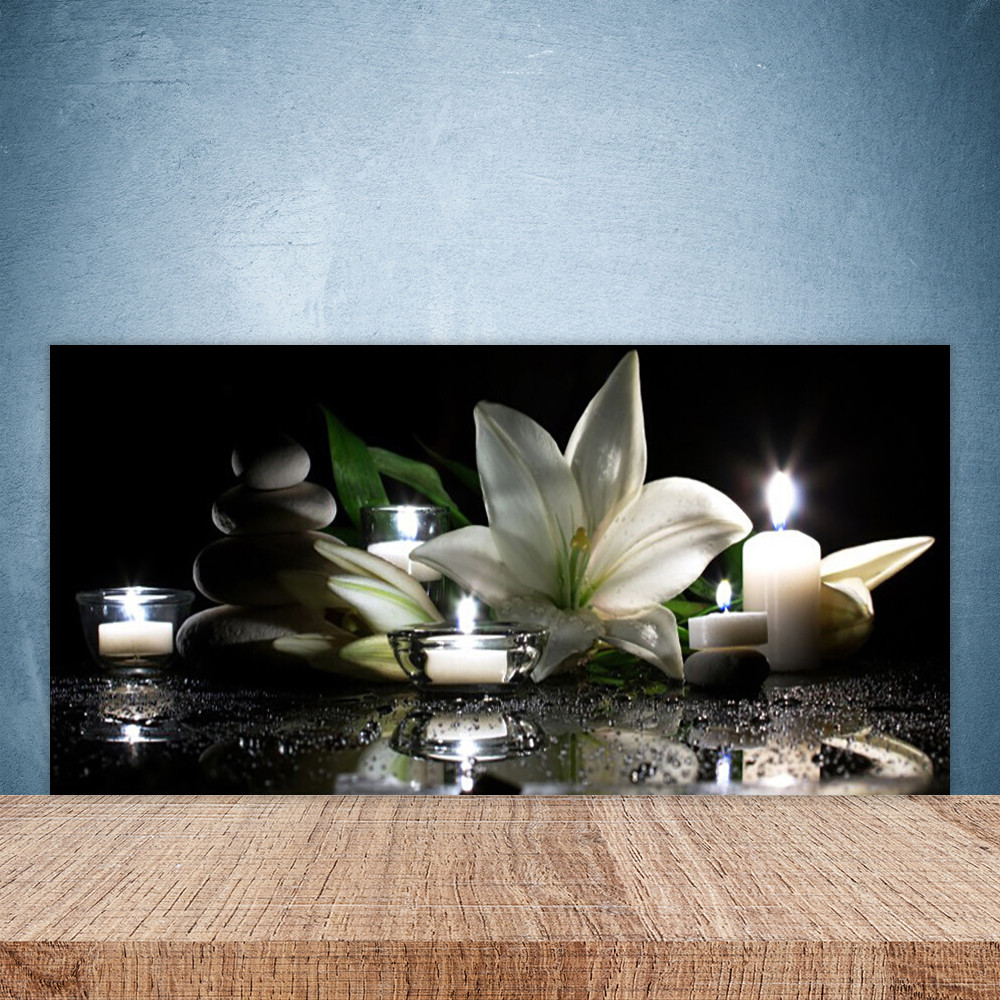 Crédence de cuisine en verre pour créer une ambiance spa zen
