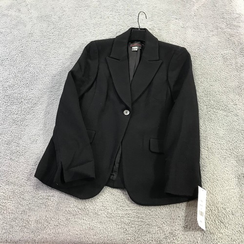 NINA MCLEMORE Jacket Womens 12 Double Face Wool Crepe Blazer Sports Coat $ 895