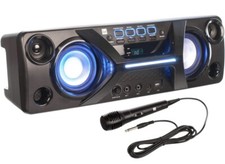 Dual DSBX 90 Bluetooth Party-Karaoke  Lautsprecher Inkl. Mikrofon LED Beleuchtet