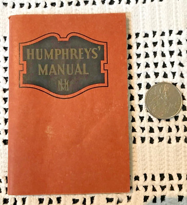 1942 Humphreys Homeopathic Medicine Book Pocket Manual 80 Pages