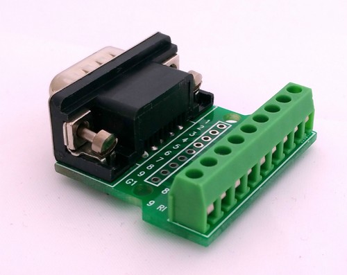 DB9 D-Sub 9-pin Male Adapter RS-232 Breakout Board Connector (D1) - Afbeelding 4 van 4