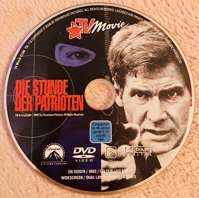 DVD ''Die Stunde der Patrioten'', Harrison Ford James Earl Jones TV Movie Edition 