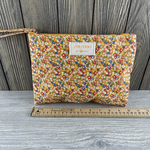 Shiseido x Tory Burch Multicolored Floral Wristlet Cosmetic Make-Up Bag - Picture 22 of 23