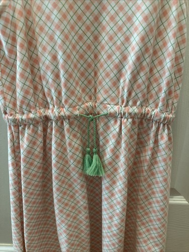 Shrimp And Grits Kids Pink/green Checked Sleeveless Knit Dress Size XL (9-10) - Picture 2 of 5