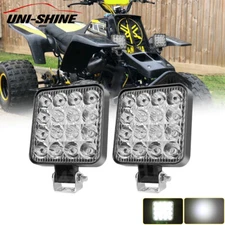 2Pcs 4inch LED Work Light Bar Driving For Yamaha Banshee 350 Headlight 1987-2006