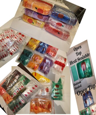 Apple Plastic Bags Baggies Jewelry Resealable Zipper Stamp 100-1000 pcs Bags lot