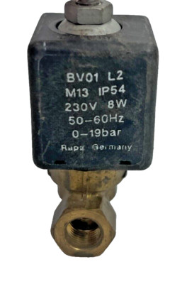 Rapa BV01 L2 M13 IP54 2/2 NC solenoid valve for heating oil 1/8 '' 230V AC 19 bar