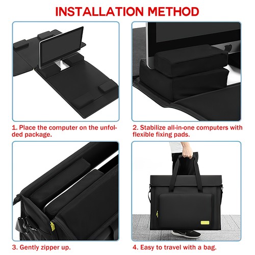 Sac fourre-tout de transport en nylon 21,5"/24" pour écran d'ordinateur de bureau Apple Imac - Photo 5/7