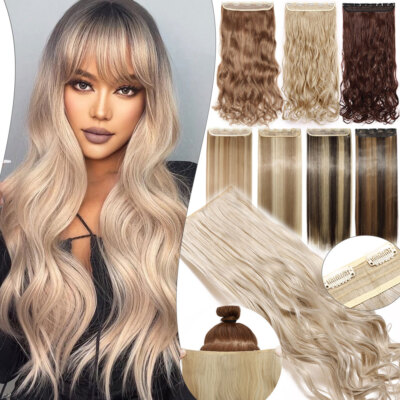 17-30'' Long Soft Hair Clip in Hair Extensions Half Full Head Real Thick As Remy