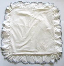 D. Porthault  VALMONT Blue Ruffle European Pillow Sham