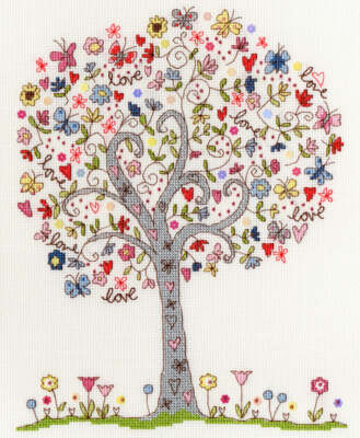 Love Tree XKA2 Bothy Threads Counted Cross Stitch Kit