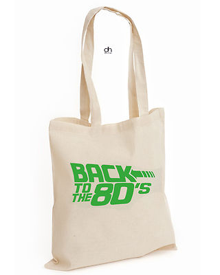 Back IN The 80's Cotton Bag I Love Heart 80s Dance Club Party (BACK.80, bag)
