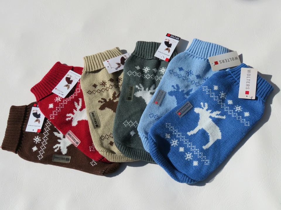 Wolters Hundepullover Elch Strickpullover Hundejacke auch Mops&Co Welpenpulli