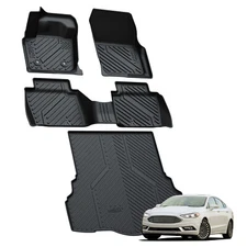 LASFIT Floor Mats for Ford Fusion 2013-2016 Gasoline All Weather Cargo Liner
