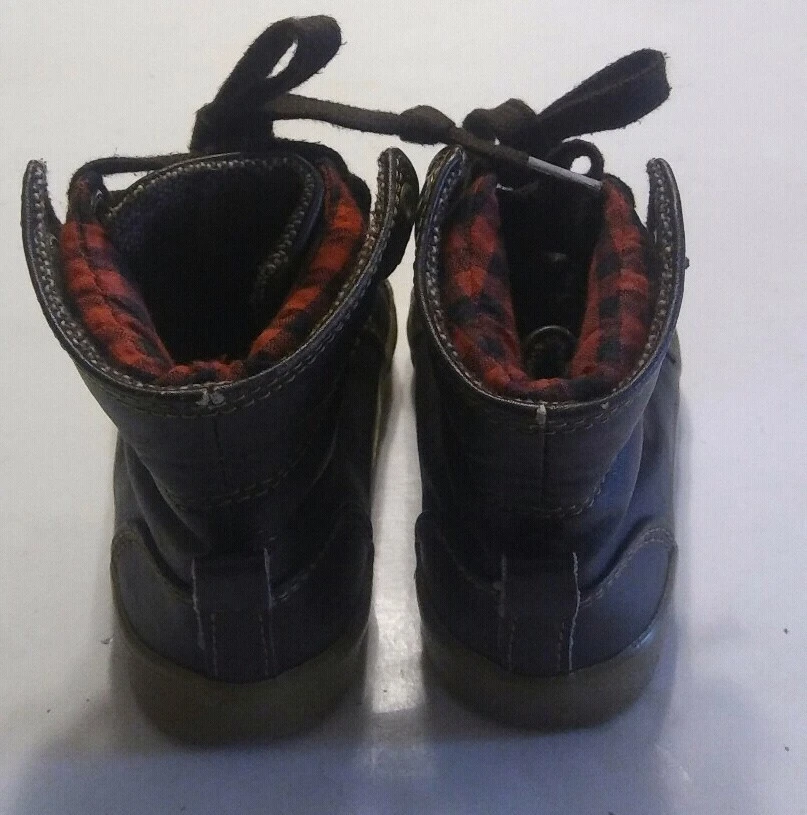 Bebé GAP Niños Talla 6 "HiTop" Marrón Franela Botines Zapatos PRE-USADOS Foto 4 de 4