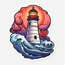 XXXL 60x60 cm car decal sticker lighthouse sticker